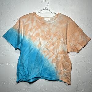 NWT Abound tie dye bleach‎ cropped t shirt womens large casual artsy bohemian